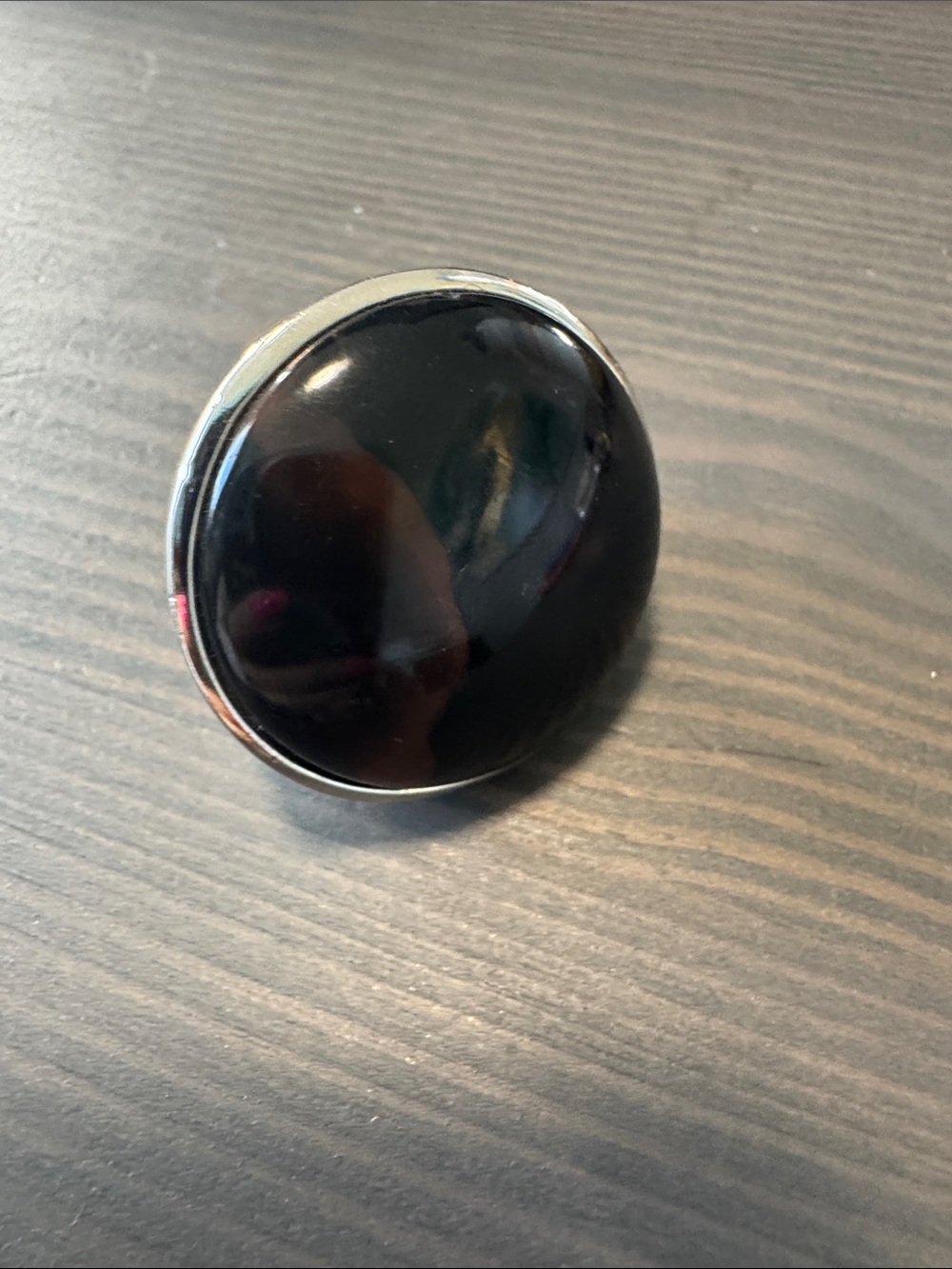 Round Brown Cabochon Statement Ring